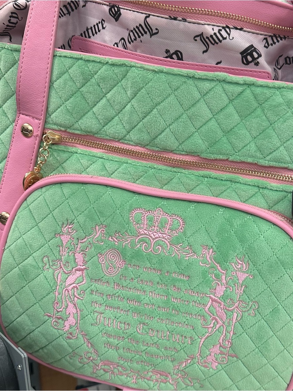 Juicy Couture tale weekender tote
